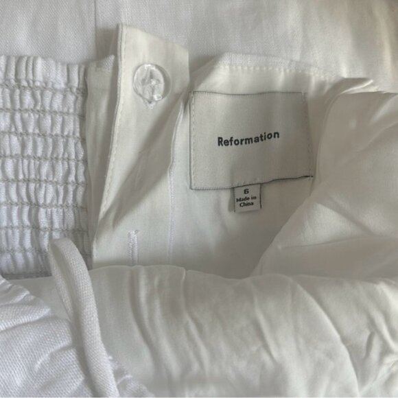 NEW Reformation Balia Linen Sleeveless Midi Dress in White | US 6 UK 10 - Picture 10 of 16